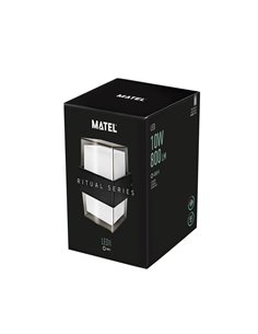 Aplique Led Luxe Cuadra Negro Ip54 10w N 2