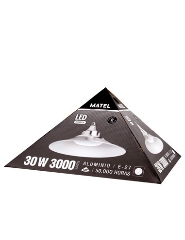 Campana Led E27 30w 30cm Fria