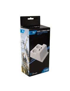 Base 2 tomas enchufe + 2usb cable 1,5m onlex 2