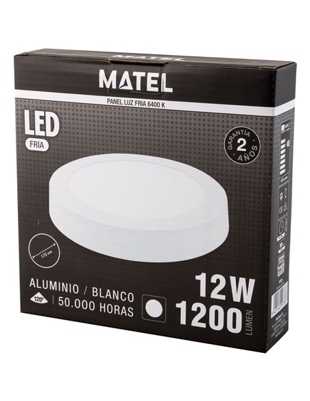 Downlight Led Superf Redon Blanco 12w Fr