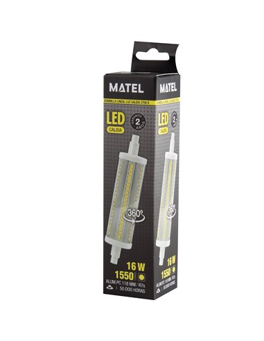 Bomb Led R7s 180º 29x118mm 16w Calida