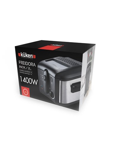 Freidora Inox Kuken 1400w 2 0 L
