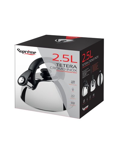 Tetera Supreme Inox 2 5 L Cromo