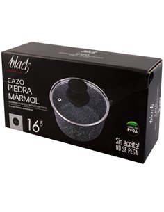 Cazo aluminio fundido piedra black 16cm 2