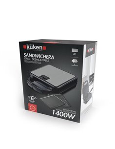 Sandwichera Desm Grill 4pz 1400w Kuken 2