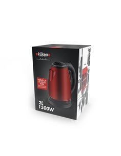 Chaleira elétrica 1500w vermelha küken 2