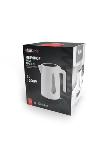 Hervidor agua eléctrico 1200w 1l küken