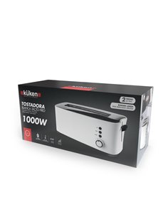 Tostadora Blanca 2pc 1000w Grande Kuken 2