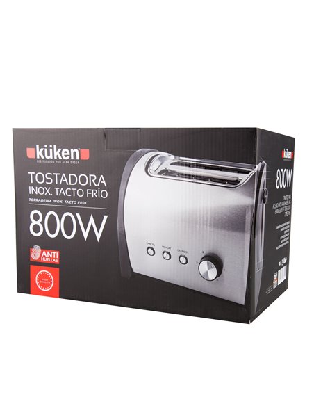 Tostadora Inox 2pc 800 W Kuken