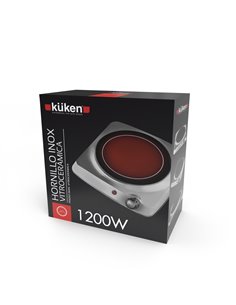 Hornillo Inox Vitro 1fuego 1200w Kuken 2
