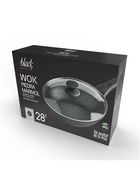 Wok Al Fund Piedra Black 28 Cm