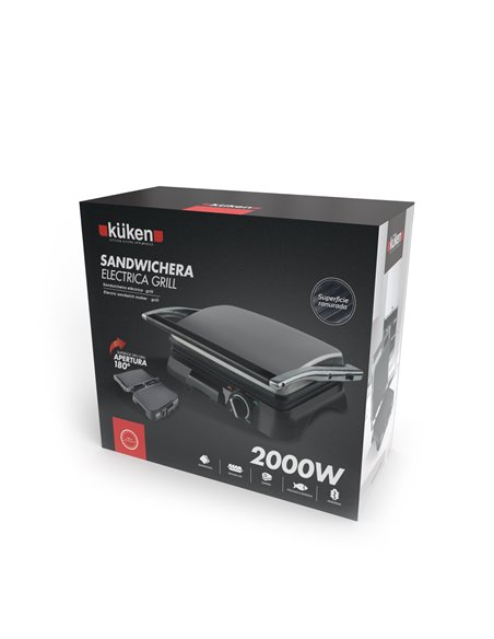 Sandwichera eléctrica grill 2000w küken