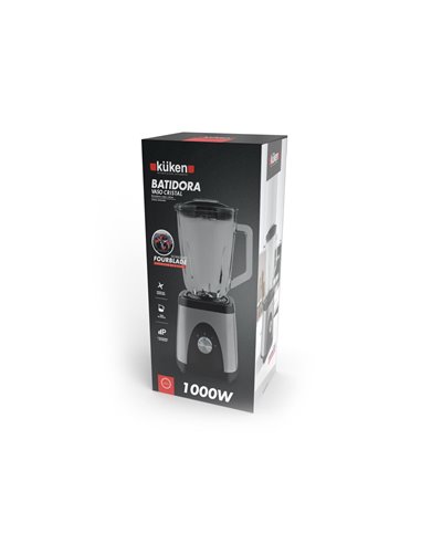 Batidora Vaso Cristal 1 5l 1000w Kuken