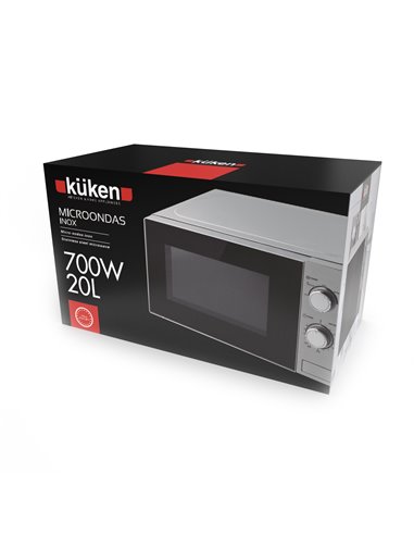 Microondas 700w 20 litros inox küken