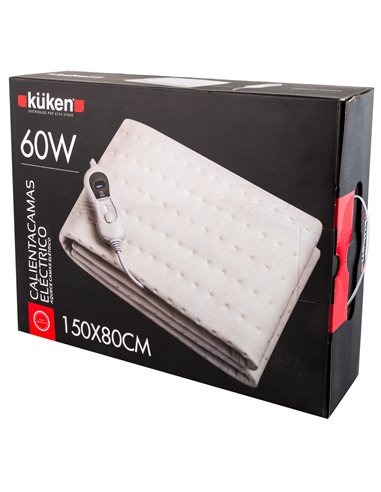 Calientacamas eléctrico 60w 150x80 cm küken