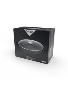 Cacerola Al Fund Piedra Black Baja 24cm 2