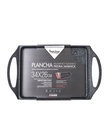 Plancha Alum Fund 29x22 Cm Piedra Rayada