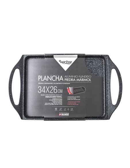 Plancha Alum Fund 29x22 Cm Piedra Rayada