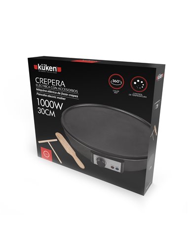 Crepera Electrica 30cm Kuken 1000w