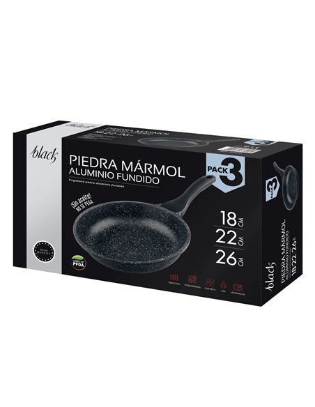 Sarten Al Fund Piedra Set 3 Ps