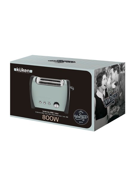 Tostadora 2pc 800w Kuken Vintage