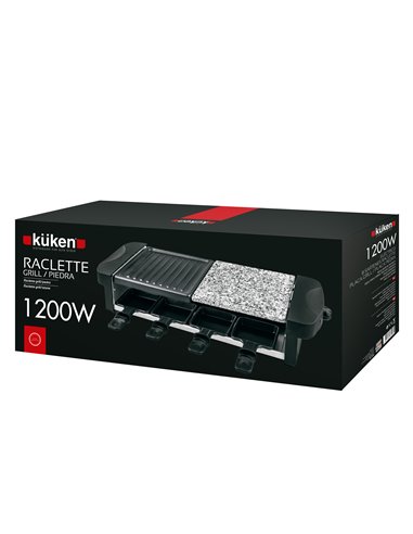 Raclette grill piedra 1200w küken