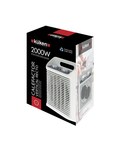Calefactor Kuken Vert Rect 1000/2000w