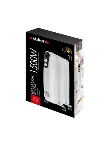 Radiador de óleo 1500w 7 elementos