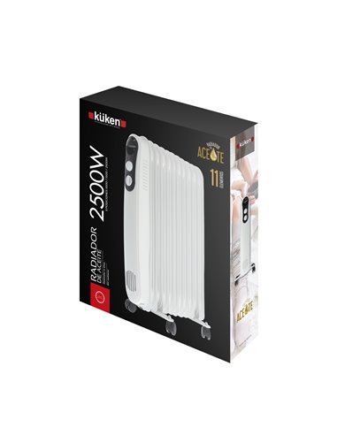 Radiador de óleo 11 elementos 2500w branco