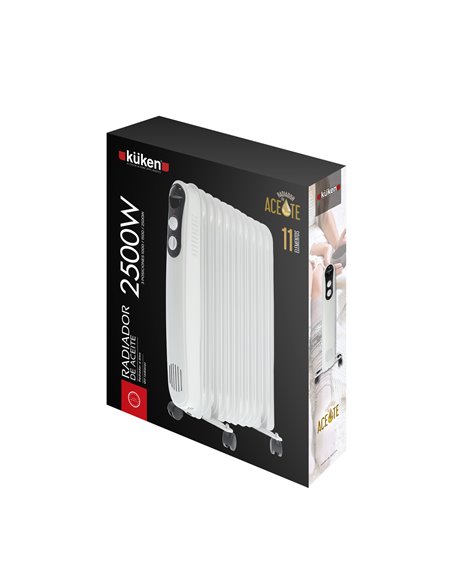 Radiador de óleo 11 elementos 2500w branco