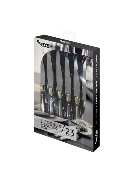Set Cuchillo Supreme Chuletero Inox 6pcs