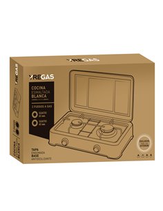 Fogão a gás esmaltado branco Yregas 2 bocas 2