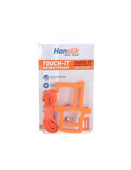 Touch-It Antibact Naranja+Lanyard Bl 1