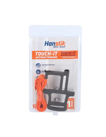 Touch-it antibacteriano + lanyard negro