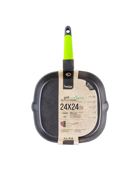 Grill piedra ecológica superficie lisa supreme 24cm