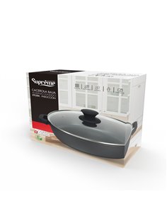 Cacerola Al Fund Xylan Black Baja 32cm 2