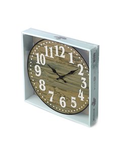 Reloj Kuken Efecto Madera Redondo 35cm 2