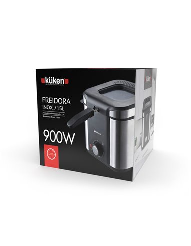 Freidora Inox Kuken 900 W T/Cristal1 5l