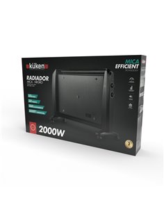 Radiador mica negro küken 2000w 2
