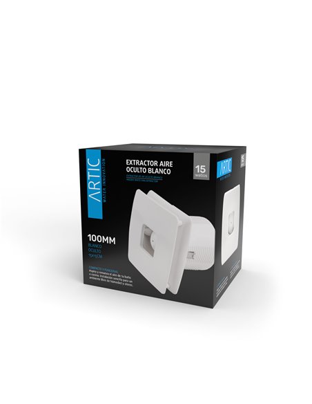 Extractor aire oculto artic 15w 100mm blanco