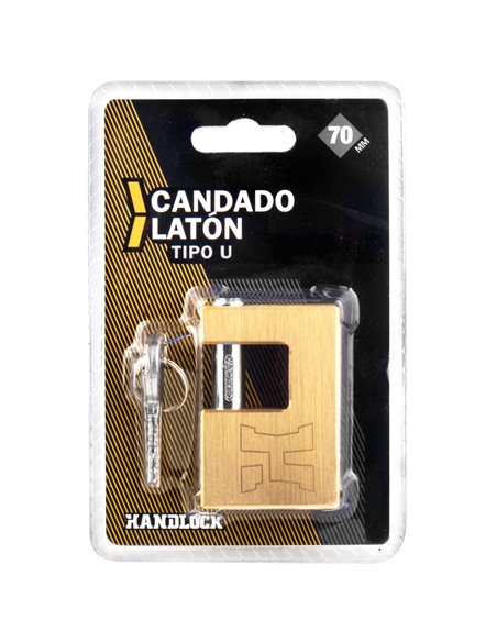 Candado Laton Tipo U Handlock 70 Mm