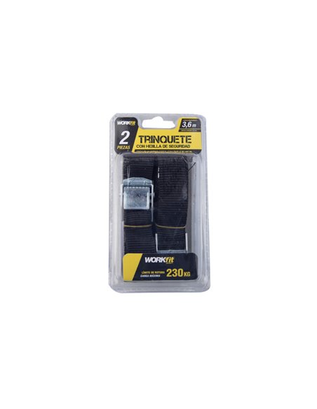 Catraca com fivela workfit 360cm (2 unidades)