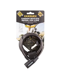 Candado Bici Espiral LlaVe 10mmx120cm 2
