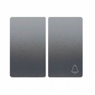 Tecla para conmutador + pulsador ACERO NEPTUNO BJC IRIS 18715-AN
