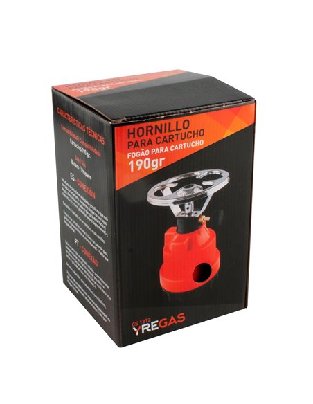 Hornillo plástico para cartucho yregas con piezo