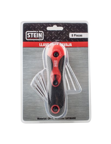 LlaVe Torx Stein NaVaja Cr-V C/Ag 8pc
