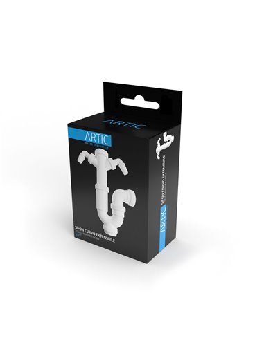máquina de lavar dupla com sifão curvo artic 1 1/2"