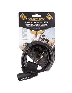 Candado Bici Espiral LlaVe 8mmx120 Cm 2