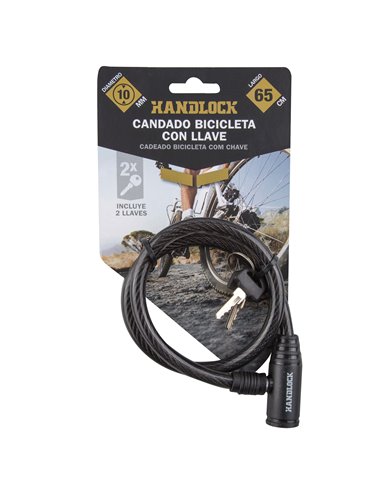 Candado Bici LlaVe 10mm X 65cm Ng