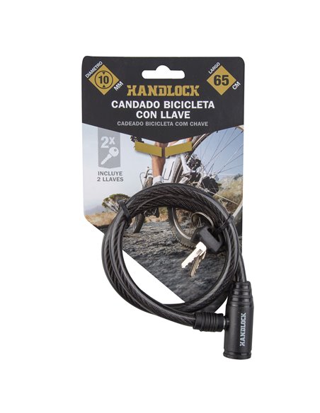 Candado Bici LlaVe 10mm X 65cm Ng